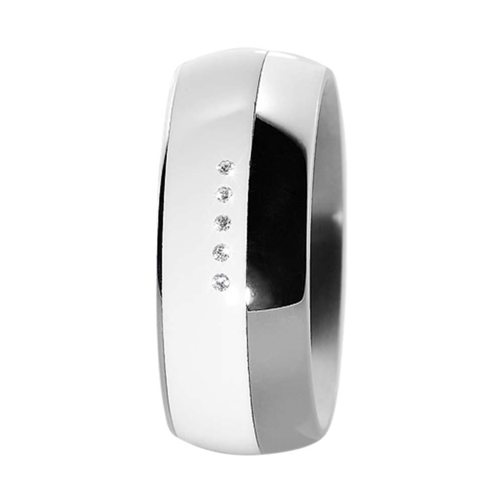 Zenubia Schmuck AG ➤ Ring - 011596 ➤ Edelstahl, Keramik / ➤ Xen ➤ online bei Zenubia in Winterthur kaufen ➤ sofort lieferbar