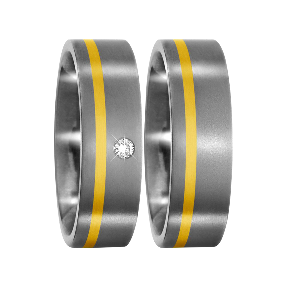Zenubia Schmuck AG ➤ Titan, 750/18 K Gelbgold Ring ➤ Titan, Gelbgold / silber, gold ➤ Titanfactory ➤ online bei Zenubia in Winterthur kaufen ➤ sofort lieferbar