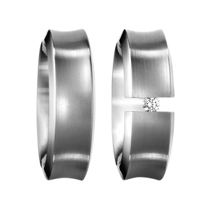Zenubia Schmuck AG ➤ Trauringe aus Titan mit 0,06 Karat Brillant ➤ Titan / silber ➤ Titanfactory ➤ online bei Zenubia in Winterthur kaufen ➤ sofort lieferbar