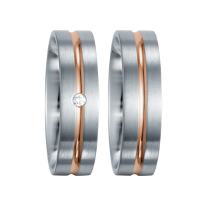 Zenubia Schmuck AG ➤ Edelstahl, 750/18 K Rotgold Ring ➤ Rotgold, Edelstahl / silber, rosé ➤ Titanfactory ➤ online bei Zenubia in Winterthur kaufen ➤ sofort lieferbar