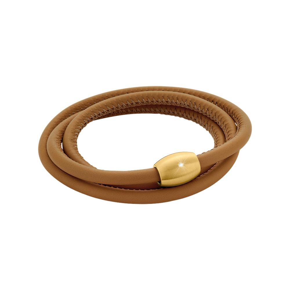Zenubia Schmuck AG ➤ Armband - 51603526 ➤ Edelstahl gold beschichtet, Leder / ➤ Xen ➤ online bei Zenubia in Winterthur kaufen ➤ sofort lieferbar