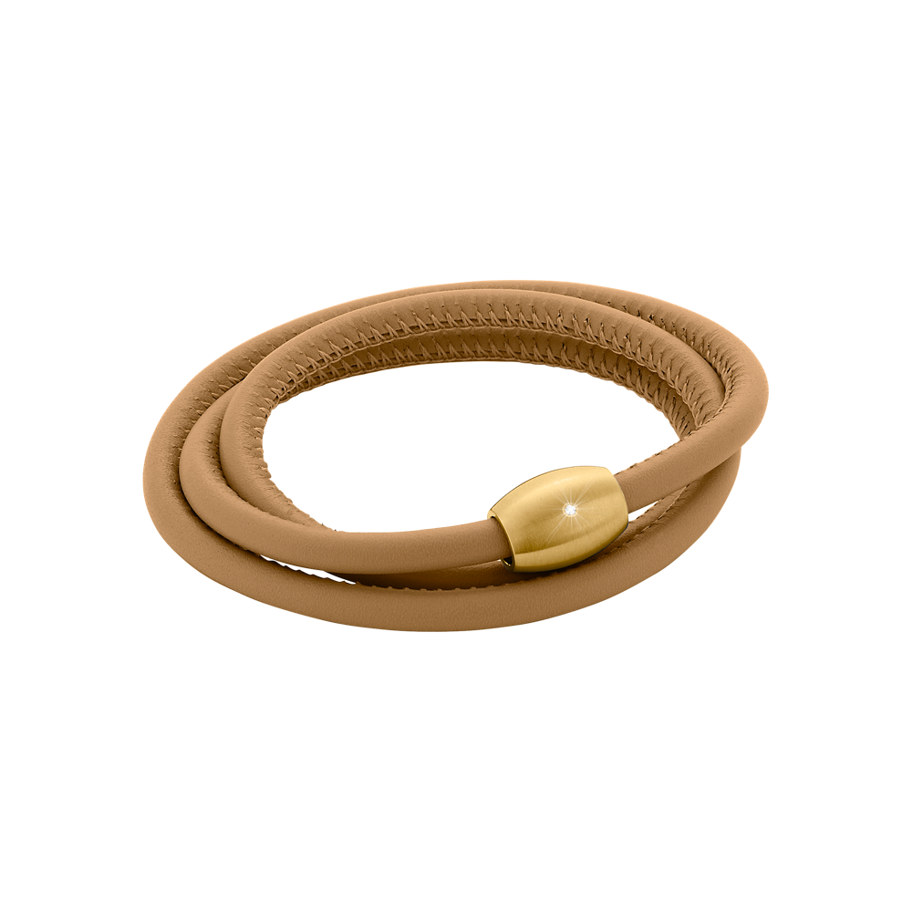 Zenubia Schmuck AG ➤ Armband - 51603541 ➤ Edelstahl gold beschichtet, Leder / ➤ Xen ➤ online bei Zenubia in Winterthur kaufen ➤ sofort lieferbar