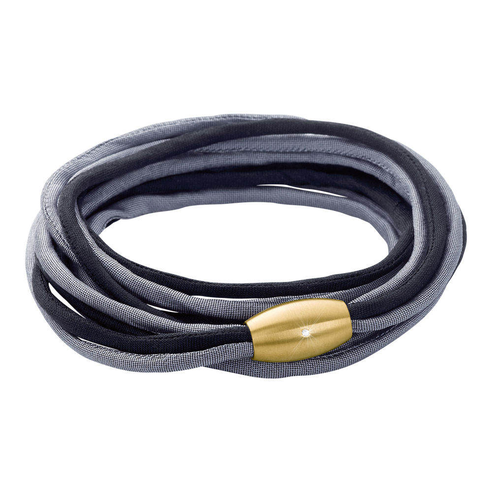 Zenubia Schmuck AG ➤ Armband - 516057 ➤ Edelstahl gold beschichtet, Seide / ➤ Xen ➤ online bei Zenubia in Winterthur kaufen ➤ sofort lieferbar