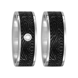 Zenubia Schmuck AG ➤ Trauringe aus Titan und Carbon mit 0,03 Karat Brillant ➤ Carbon, Titan / silber, schwarz ➤ Titanfactory ➤ online bei Zenubia in Winterthur kaufen ➤ sofort lieferbar