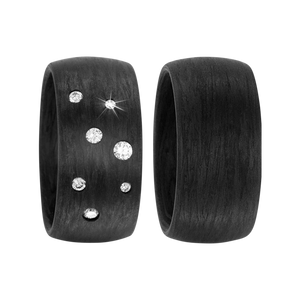 Zenubia Schmuck AG ➤ Trauringe aus Carbon mit 0,17 Karat Brillanten ➤ Carbon / schwarz ➤ Titanfactory ➤ online bei Zenubia in Winterthur kaufen ➤ sofort lieferbar