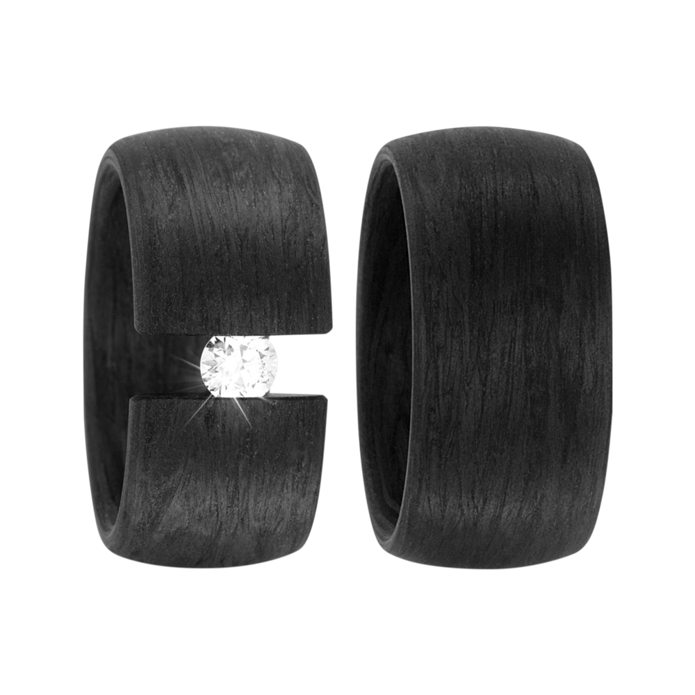 Zenubia Schmuck AG ➤ Trauringe aus Carbon mit 0,25 Karat Brillant ➤ Carbon / schwarz ➤ Titanfactory ➤ online bei Zenubia in Winterthur kaufen ➤ sofort lieferbar