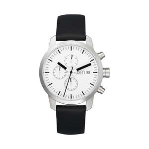 Zenubia Schmuck AG ➤ Armbanduhr - XQ0171 ➤ Edelstahl, Leder / silber, schwarz ➤ Xen ➤ online bei Zenubia in Winterthur kaufen ➤ sofort lieferbar