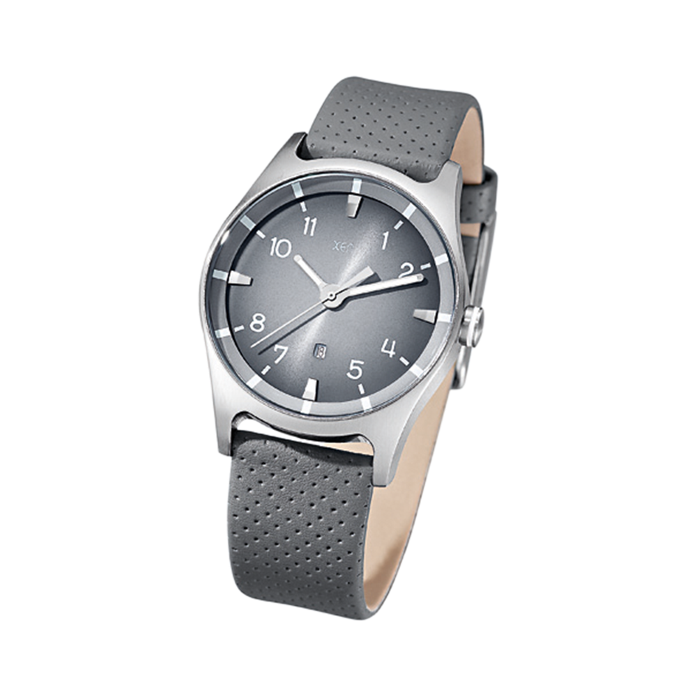Zenubia Schmuck AG ➤ Armbanduhr - XQ0206 ➤ Edelstahl, Leder / silber, grau ➤ Xen ➤ online bei Zenubia in Winterthur kaufen ➤ sofort lieferbar
