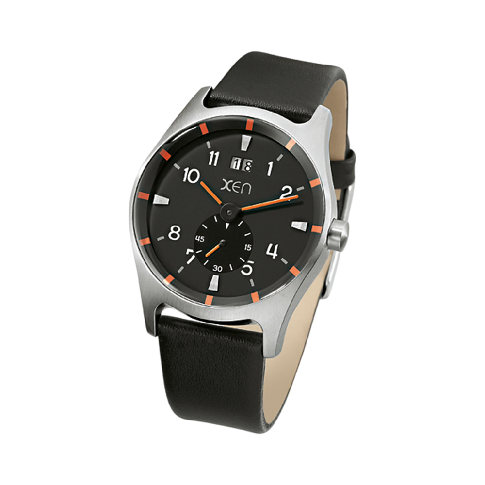 Zenubia Schmuck AG ➤ Armbanduhr - XQ0215 ➤ Edelstahl, Leder / silber, schwarz ➤ Xen ➤ online bei Zenubia in Winterthur kaufen ➤ sofort lieferbar