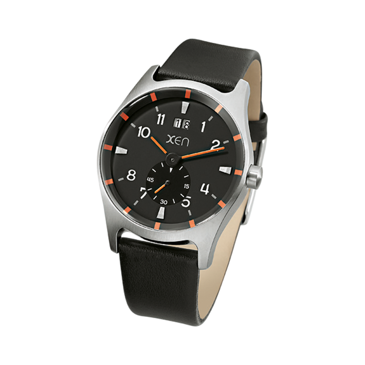 Zenubia Schmuck AG ➤ Armbanduhr - XQ0215 ➤ Edelstahl, Leder / silber, schwarz ➤ Xen ➤ online bei Zenubia in Winterthur kaufen ➤ sofort lieferbar