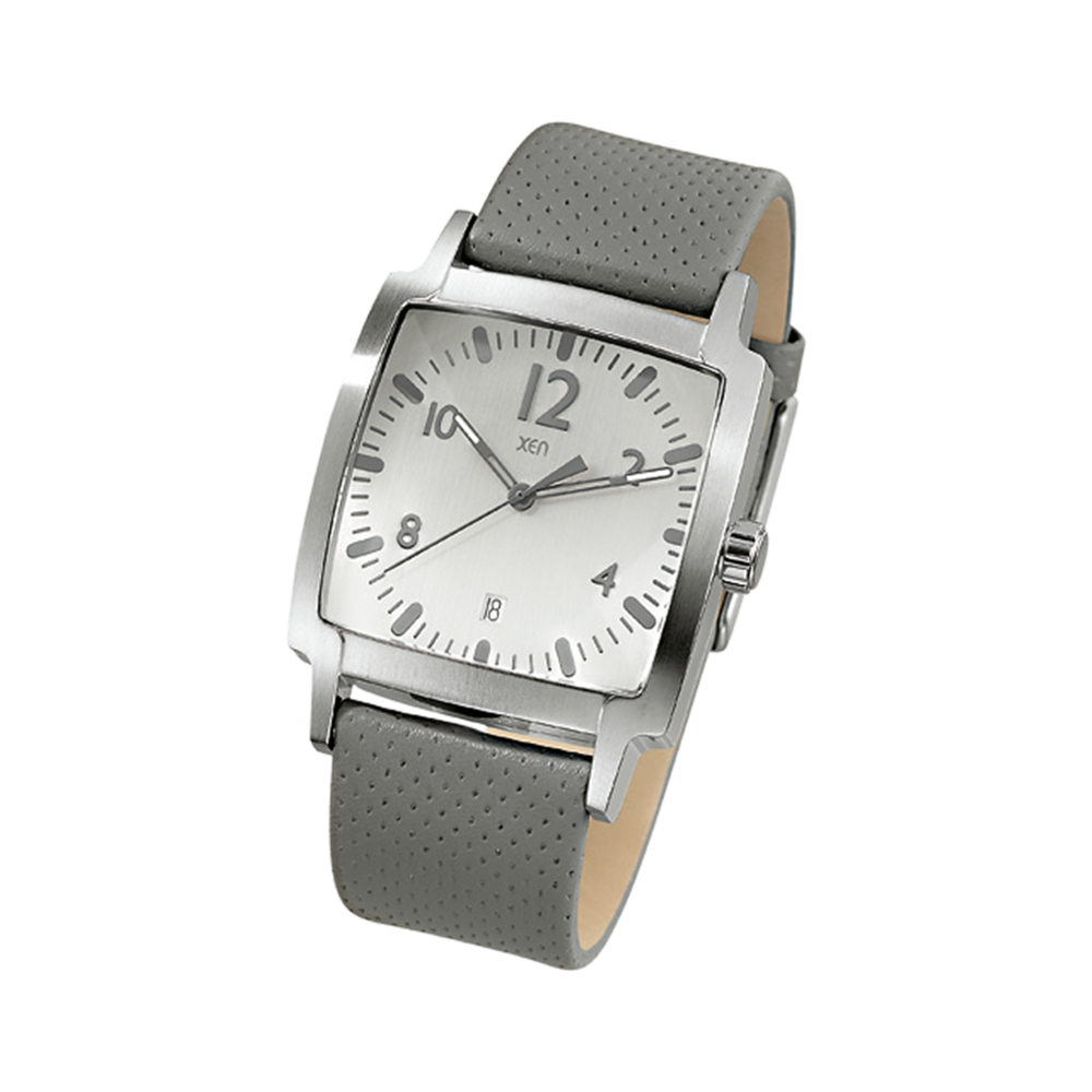Zenubia Schmuck AG ➤ Armbanduhr - XQ0228 ➤ Edelstahl, Leder / silber, grau ➤ Xen ➤ online bei Zenubia in Winterthur kaufen ➤ sofort lieferbar