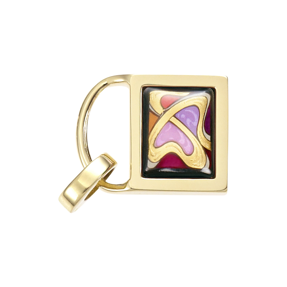 Zenubia Schmuck AG ➤ Charm Victoria's Bag »AM 493VB1/332« ➤ 999er Gold-Dekor, Feueremail / gold ➤ Frey Wille ➤ online bei Zenubia in Winterthur kaufen ➤ sofort lieferbar