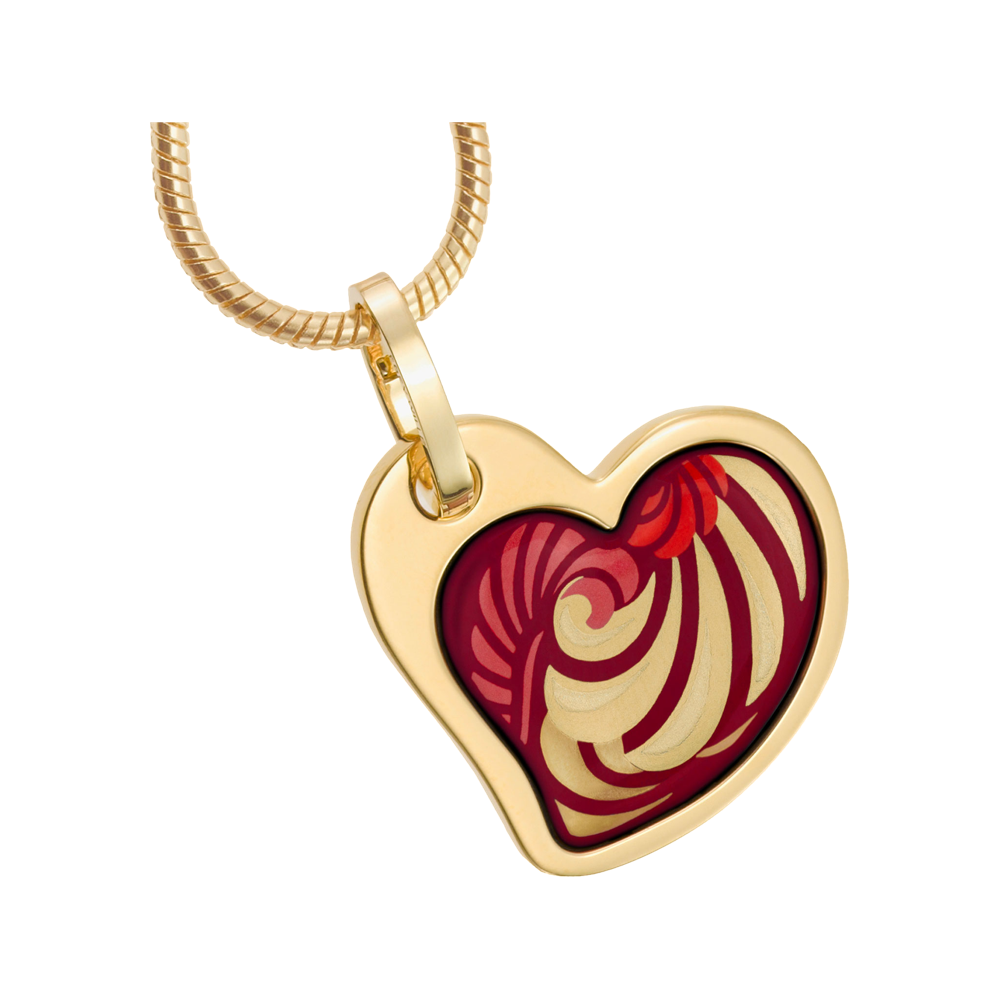 Zenubia Schmuck AG ➤ Anhänger Herz »GMS 493HE/368« ➤ 999er Gold-Dekor, Feueremail / gold ➤ Frey Wille ➤ online bei Zenubia in Winterthur kaufen ➤ sofort lieferbar