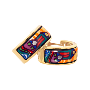 Zenubia Schmuck AG ➤ Ohrringe Mini-Creolen »HW 492XX/7711« ➤ 999er Gold-Dekor, Feueremail / gold ➤ Frey Wille ➤ online bei Zenubia in Winterthur kaufen ➤ sofort lieferbar