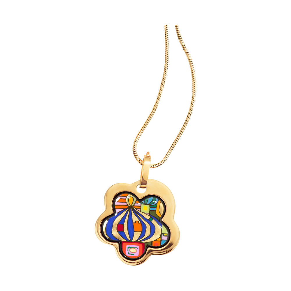 Zenubia Schmuck AG ➤ Anhänger Blume »HW 493F/3710« ➤ 999er Gold-Dekor, Feueremail / gold ➤ Frey Wille ➤ online bei Zenubia in Winterthur kaufen ➤ sofort lieferbar