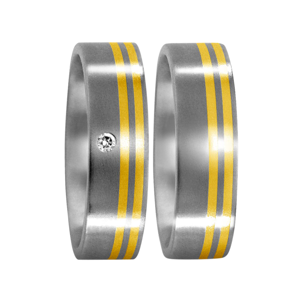 Zenubia Schmuck AG ➤ Titan, 750/18 K Gelbgold Ring ➤ Titan / silber, gold ➤ Titanfactory ➤ online bei Zenubia in Winterthur kaufen ➤ sofort lieferbar