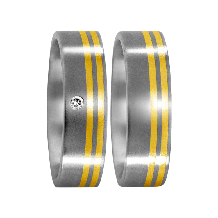 Zenubia Schmuck AG ➤ Titan, 750/18 K Gelbgold Ring ➤ Titan / silber, gold ➤ Titanfactory ➤ online bei Zenubia in Winterthur kaufen ➤ sofort lieferbar