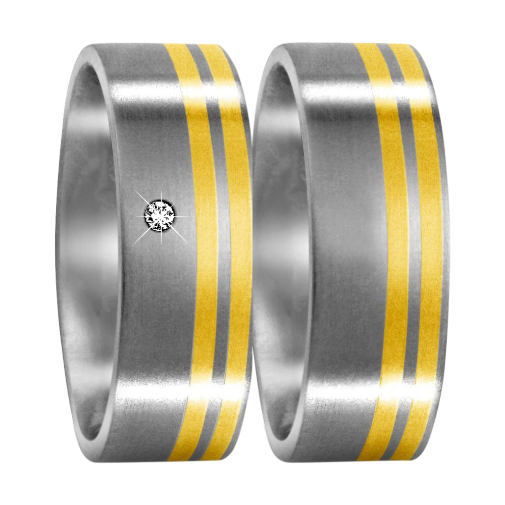 Zenubia Schmuck AG ➤ Titan, 750/18 K Gelbgold Ring ➤ Titan / silber, gold ➤ Titanfactory ➤ online bei Zenubia in Winterthur kaufen ➤ sofort lieferbar