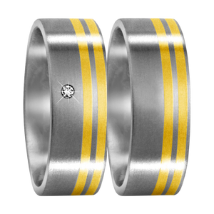 Zenubia Schmuck AG ➤ Titan, 750/18 K Gelbgold Ring ➤ Titan / silber, gold ➤ Titanfactory ➤ online bei Zenubia in Winterthur kaufen ➤ sofort lieferbar