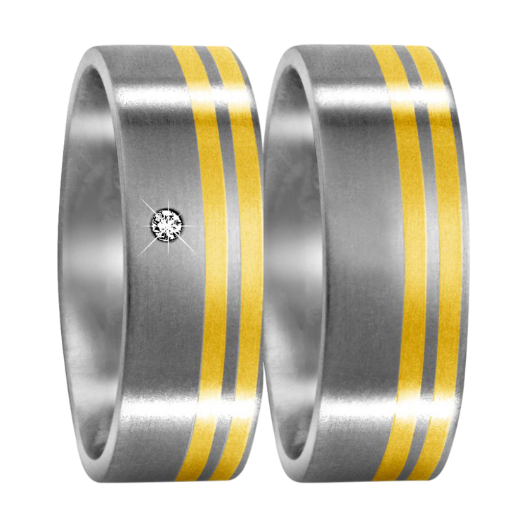 Zenubia Schmuck AG ➤ Titan, 750/18 K Gelbgold Ring ➤ Titan / silber, gold ➤ Titanfactory ➤ online bei Zenubia in Winterthur kaufen ➤ sofort lieferbar