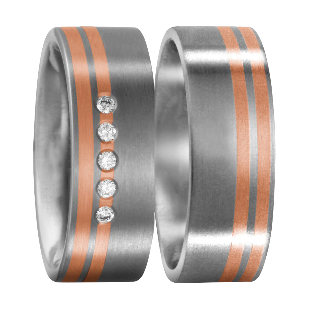 Zenubia Schmuck AG ➤ Titan, 750/18 K Rotgold Ring ➤ Titan, Rotgold / silber, rosé ➤ Titanfactory ➤ online bei Zenubia in Winterthur kaufen ➤ sofort lieferbar