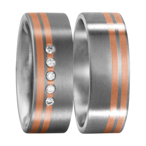 Zenubia Schmuck AG ➤ Titan, 750/18 K Rotgold Ring ➤ Titan, Rotgold / silber, rosé ➤ Titanfactory ➤ online bei Zenubia in Winterthur kaufen ➤ sofort lieferbar