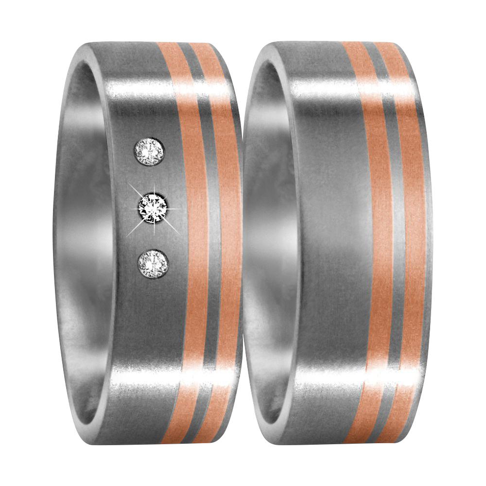 Zenubia Schmuck AG ➤ Titan, 750/18 K Rotgold Ring ➤ Titan, Rotgold / silber, rosé ➤ Titanfactory ➤ online bei Zenubia in Winterthur kaufen ➤ sofort lieferbar