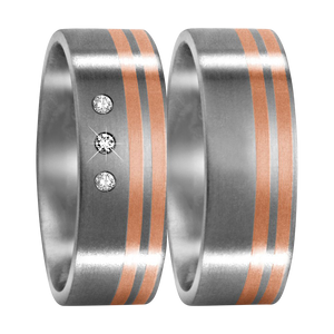 Zenubia Schmuck AG ➤ Titan, 750/18 K Rotgold Ring ➤ Titan, Rotgold / silber, rosé ➤ Titanfactory ➤ online bei Zenubia in Winterthur kaufen ➤ sofort lieferbar