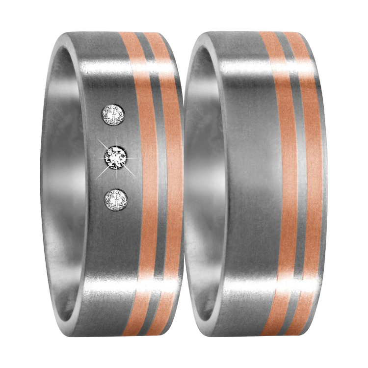 Zenubia Schmuck AG ➤ Titan, 750/18 K Rotgold Ring ➤ Titan, Rotgold / silber, rosé ➤ Titanfactory ➤ online bei Zenubia in Winterthur kaufen ➤ sofort lieferbar