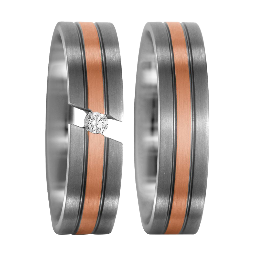 Zenubia Schmuck AG ➤ Titan, 750/18 K Rotgold Ring ➤ Titan, Rotgold / silber, rosé ➤ Titanfactory ➤ online bei Zenubia in Winterthur kaufen ➤ sofort lieferbar