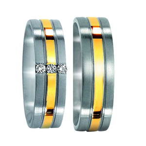 Zenubia Schmuck AG ➤ Edelstahl, 750/18 K Gelbgold Ring ➤ Titan / silber, gold ➤ Titanfactory ➤ online bei Zenubia in Winterthur kaufen ➤ sofort lieferbar