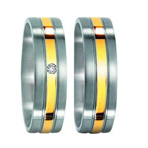 Zenubia Schmuck AG ➤ Edelstahl, 750/18 K Gelbgold Ring ➤ Titan / silber, gold ➤ Titanfactory ➤ online bei Zenubia in Winterthur kaufen ➤ sofort lieferbar