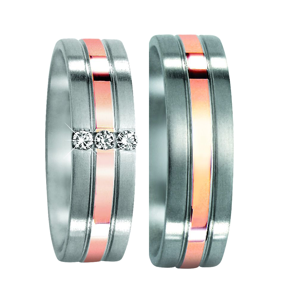 Zenubia Schmuck AG ➤ Edelstahl, 750/18 K Rotgold Ring ➤ Rotgold, Edelstahl / silber, rosé ➤ Titanfactory ➤ online bei Zenubia in Winterthur kaufen ➤ sofort lieferbar