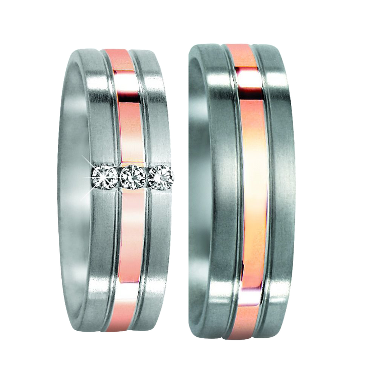 Zenubia Schmuck AG ➤ Edelstahl, 750/18 K Rotgold Ring ➤ Rotgold, Edelstahl / silber, rosé ➤ Titanfactory ➤ online bei Zenubia in Winterthur kaufen ➤ sofort lieferbar