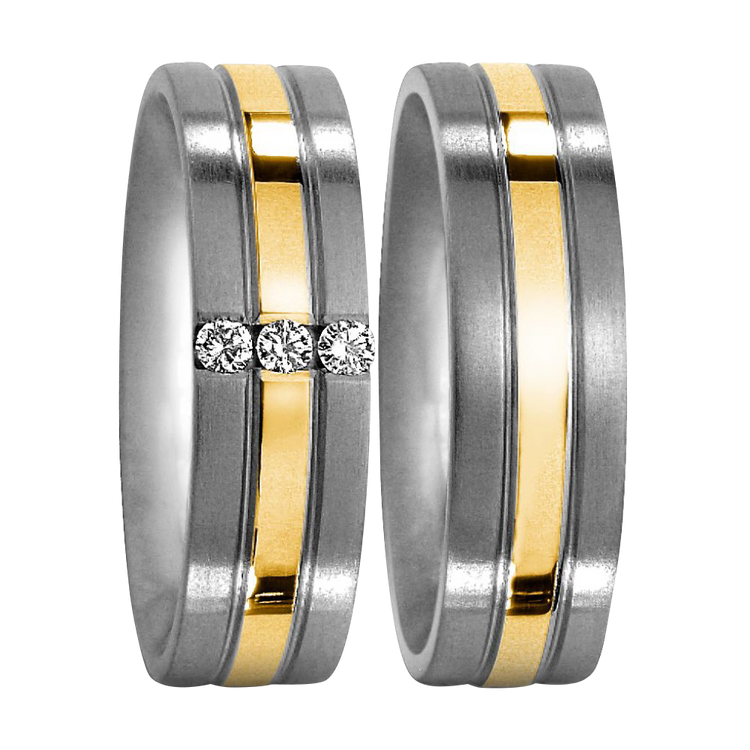 Zenubia Schmuck AG ➤ Titan, 750/18 K Gelbgold Ring ➤ Titan / silber, gold ➤ Titanfactory ➤ online bei Zenubia in Winterthur kaufen ➤ sofort lieferbar