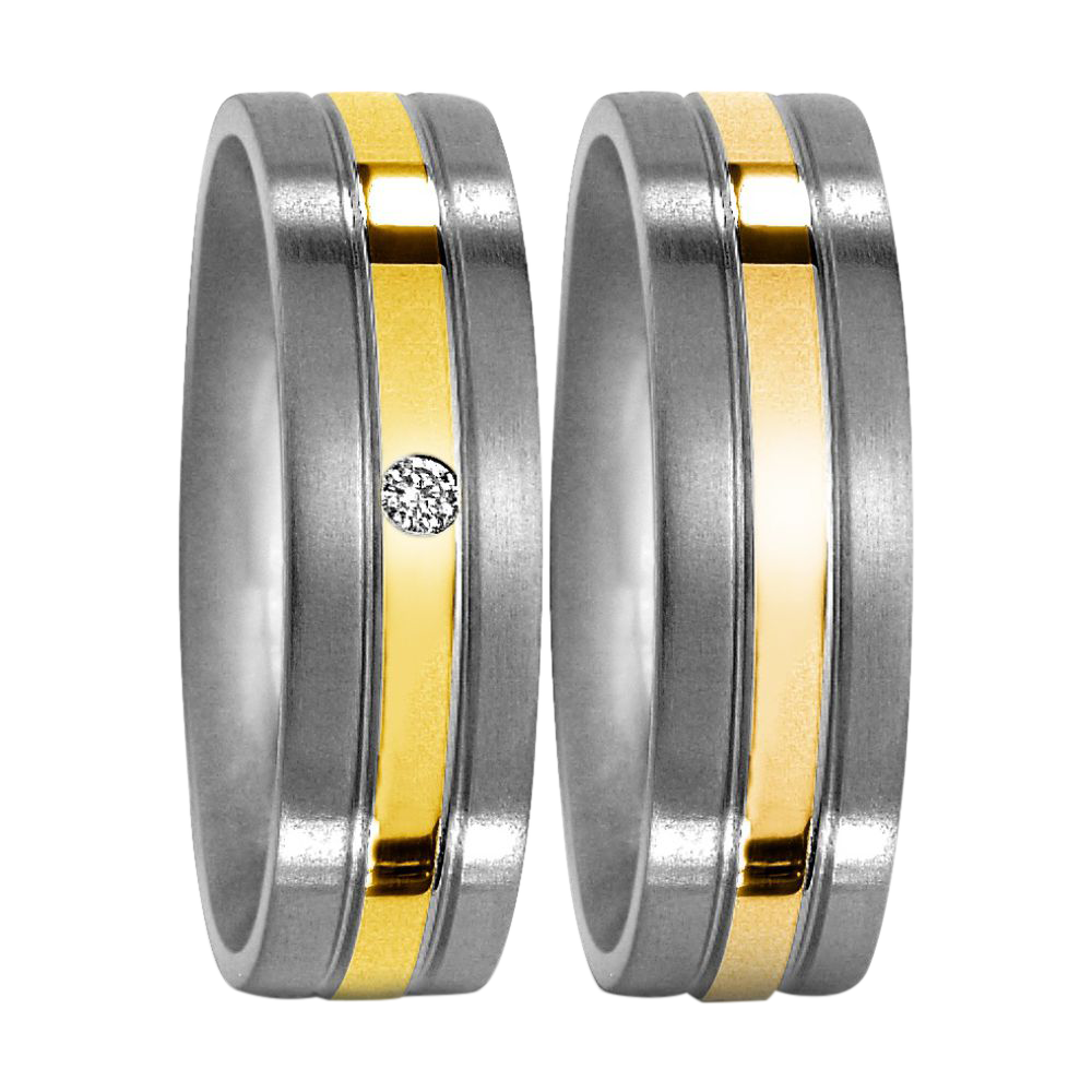 Zenubia Schmuck AG ➤ Titan, 750/18 K Gelbgold Ring ➤ Titan / silber, gold ➤ Titanfactory ➤ online bei Zenubia in Winterthur kaufen ➤ sofort lieferbar