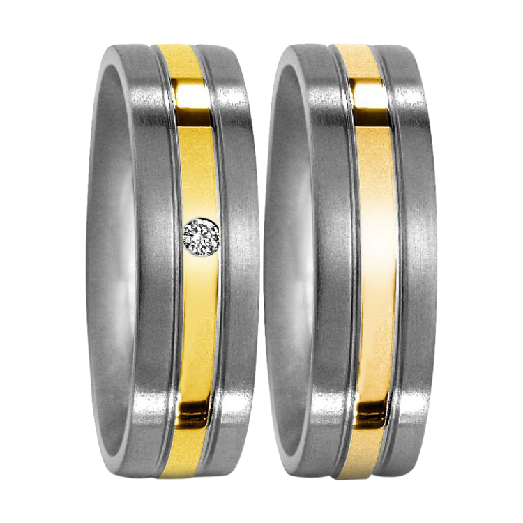 Zenubia Schmuck AG ➤ Titan, 750/18 K Gelbgold Ring ➤ Titan / silber, gold ➤ Titanfactory ➤ online bei Zenubia in Winterthur kaufen ➤ sofort lieferbar