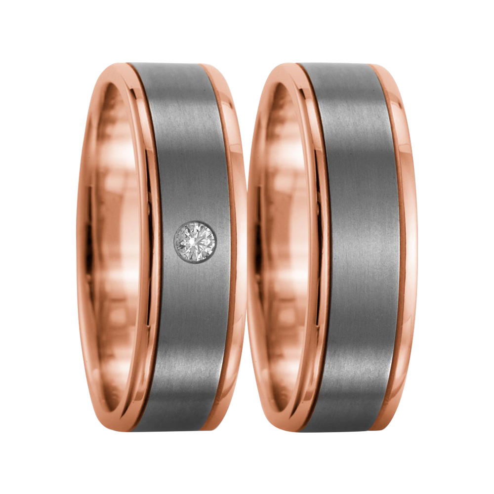 Zenubia Schmuck AG ➤ 750/18 K Rotgold, Titan Ring ➤ Titan, Rotgold / silber, rosé ➤ Titanfactory ➤ online bei Zenubia in Winterthur kaufen ➤ sofort lieferbar