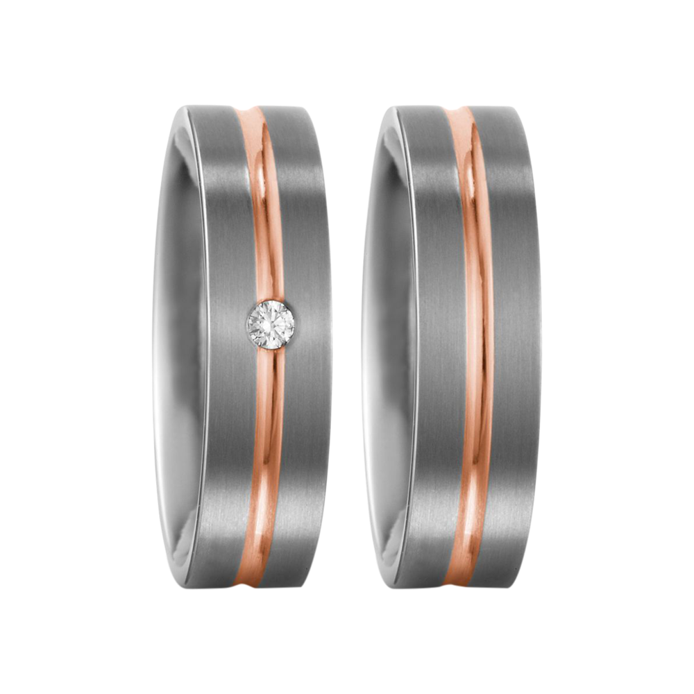 Zenubia Schmuck AG ➤ Titan, 750/18 K Rotgold Ring ➤ Titan, Rotgold / silber, rosé ➤ Titanfactory ➤ online bei Zenubia in Winterthur kaufen ➤ sofort lieferbar