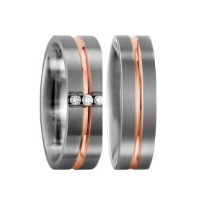 Zenubia Schmuck AG ➤ Titan, 750/18 K Rotgold Ring ➤ Titan, Rotgold / silber, rosé ➤ Titanfactory ➤ online bei Zenubia in Winterthur kaufen ➤ sofort lieferbar