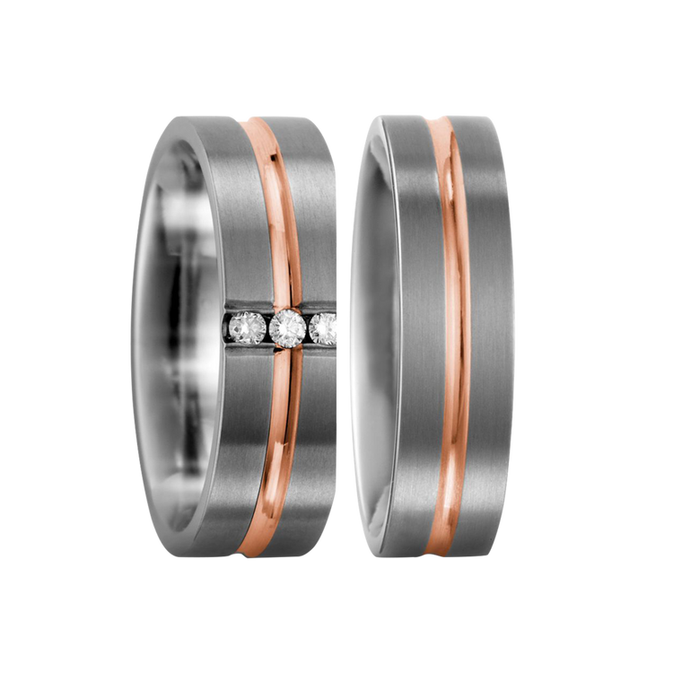 Zenubia Schmuck AG ➤ Titan, 750/18 K Rotgold Ring ➤ Titan, Rotgold / silber, rosé ➤ Titanfactory ➤ online bei Zenubia in Winterthur kaufen ➤ sofort lieferbar