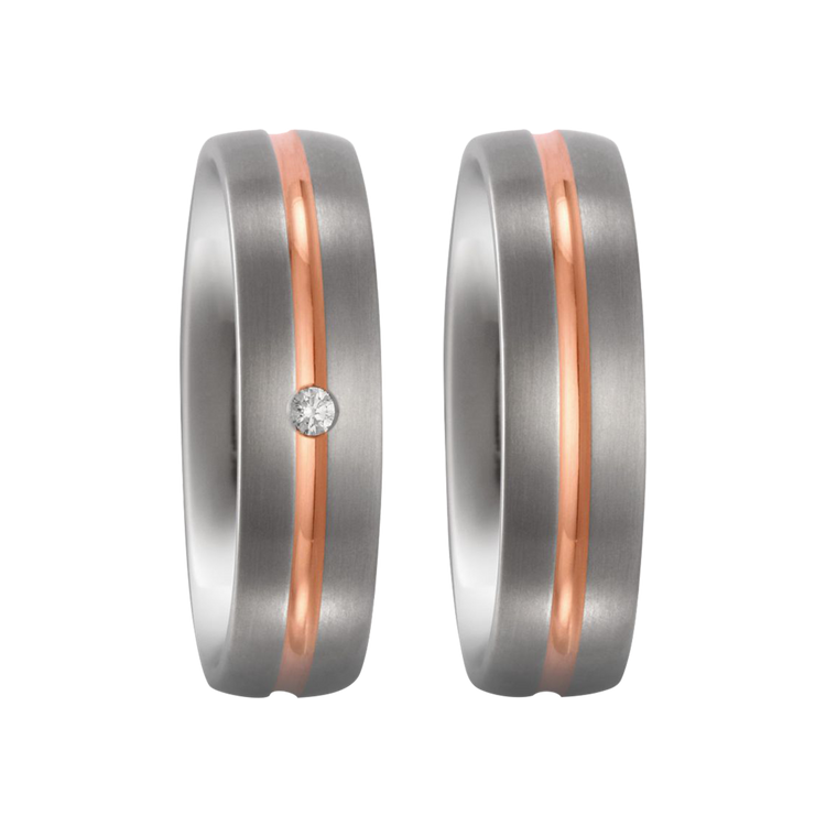 Zenubia Schmuck AG ➤ Titan, 750/18 K Rotgold Ring ➤ Titan, Rotgold / silber, rosé ➤ Titanfactory ➤ online bei Zenubia in Winterthur kaufen ➤ sofort lieferbar