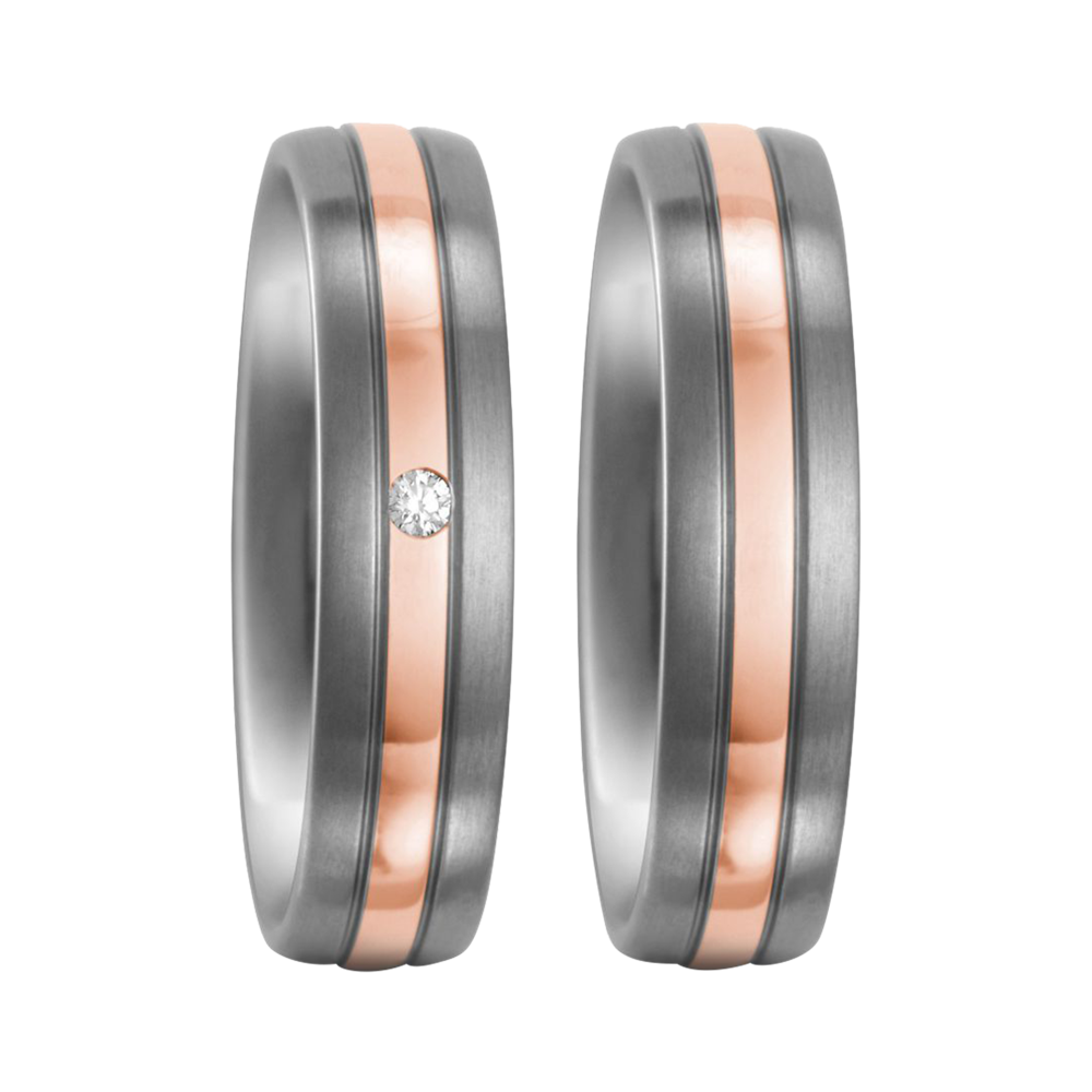 Zenubia Schmuck AG ➤ Titan, 750/18 K Rotgold Ring ➤ Titan, Rotgold / silber, rosé ➤ Titanfactory ➤ online bei Zenubia in Winterthur kaufen ➤ sofort lieferbar