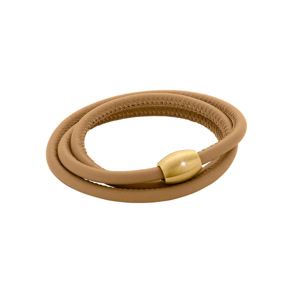 Zenubia Schmuck AG ➤ Armband - 51603541 ➤ Edelstahl gold beschichtet, Leder /  ➤ Xen ➤ online bei Zenubia in Winterthur kaufen ➤ sofort lieferbar