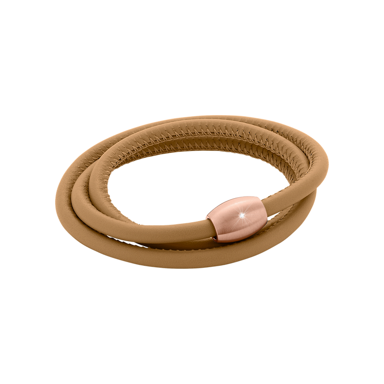 Zenubia Schmuck AG ➤ Armband - 51604241 ➤ Edelstahl rosé beschichtet, Leder /  ➤ Xen ➤ online bei Zenubia in Winterthur kaufen ➤ sofort lieferbar