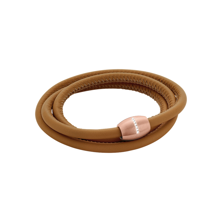 Zenubia Schmuck AG ➤ Armband - 51604326 ➤ Edelstahl rosé beschichtet, Leder /  ➤ Xen ➤ online bei Zenubia in Winterthur kaufen ➤ sofort lieferbar