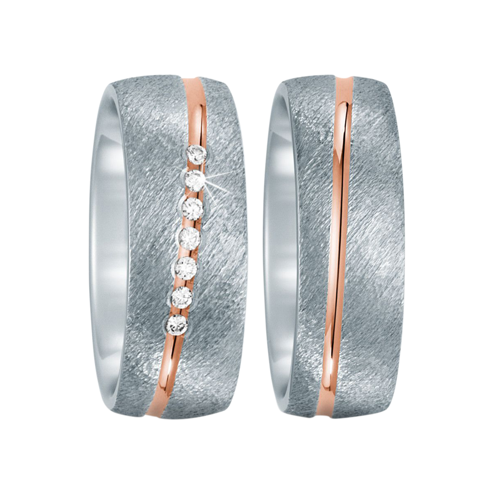 Zenubia Schmuck AG ➤ Edelstahl, 750/18 K Rotgold Ring ➤ Rotgold, Edelstahl / silber, rosé ➤ Titanfactory ➤ online bei Zenubia in Winterthur kaufen ➤ sofort lieferbar