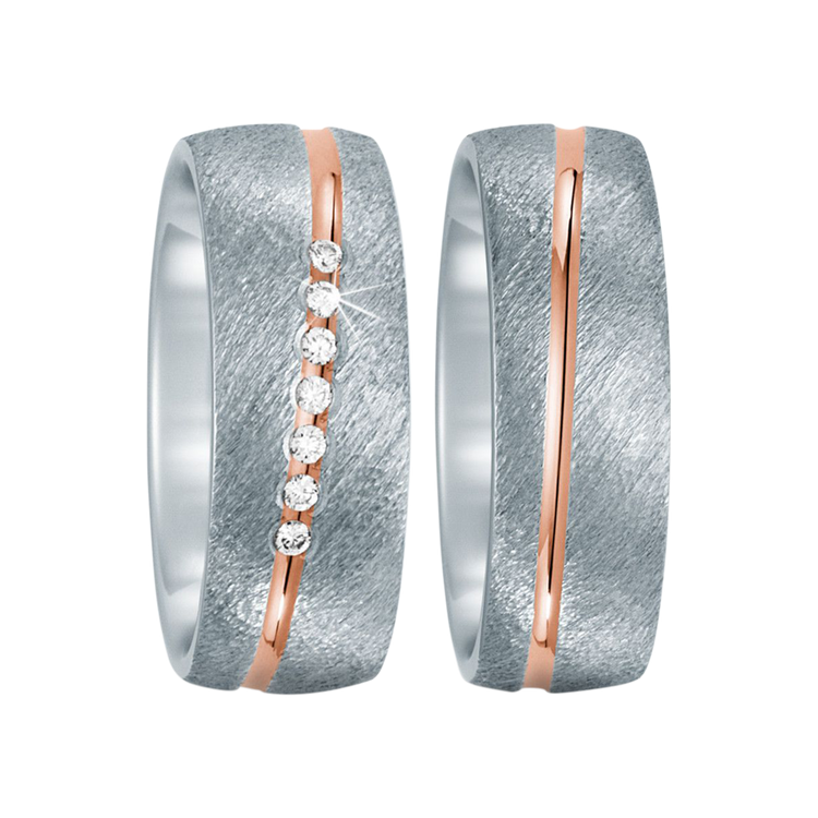 Zenubia Schmuck AG ➤ Edelstahl, 750/18 K Rotgold Ring ➤ Rotgold, Edelstahl / silber, rosé ➤ Titanfactory ➤ online bei Zenubia in Winterthur kaufen ➤ sofort lieferbar