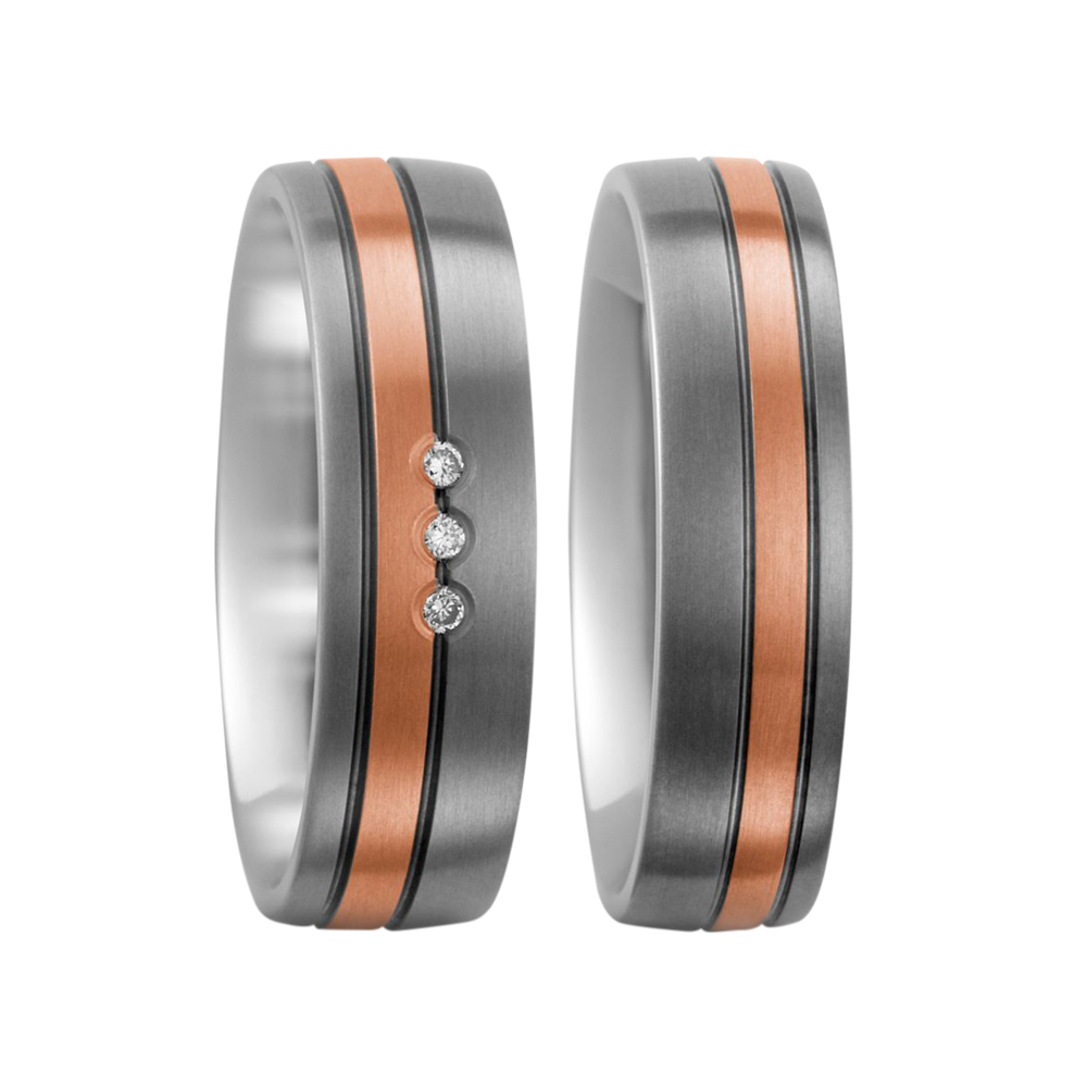 Zenubia Schmuck AG ➤ Titan, 750/18 K Rotgold Ring ➤ Titan, Rotgold / silber, rosé ➤ Titanfactory ➤ online bei Zenubia in Winterthur kaufen ➤ sofort lieferbar