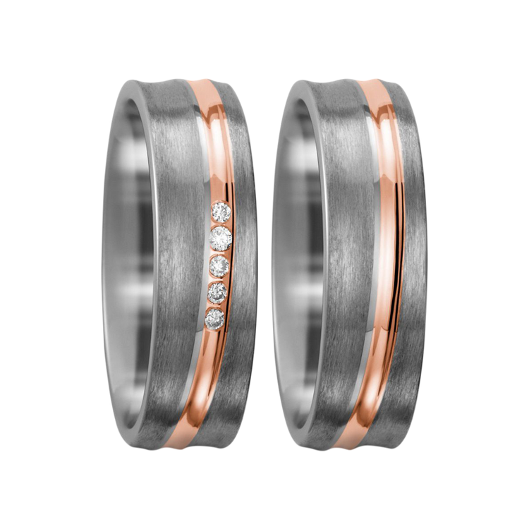 Zenubia Schmuck AG ➤ Titan, 750/18 K Rotgold Ring ➤ Titan, Rotgold / silber, rosé ➤ Titanfactory ➤ online bei Zenubia in Winterthur kaufen ➤ sofort lieferbar